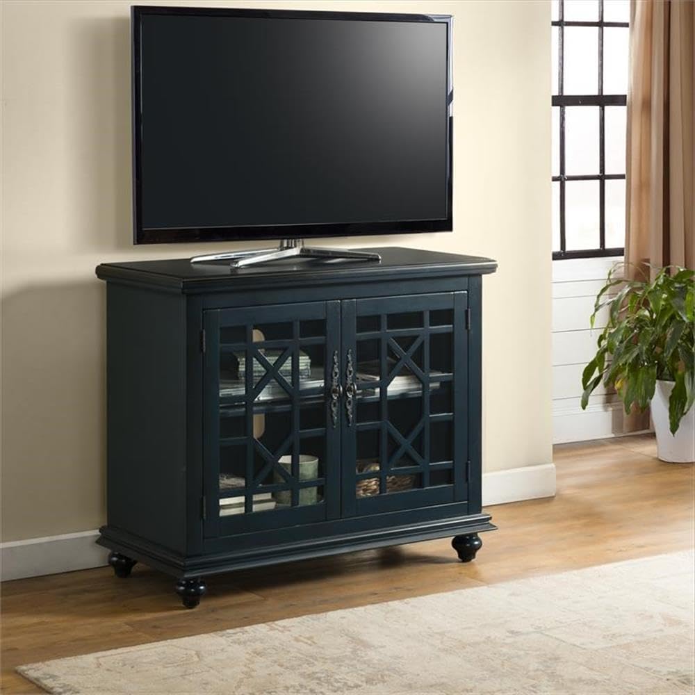 Martin Svensson Home Avalon Small Spaces Accent Cabinet TV Stand, 38' W x 32' H Catalina Blue