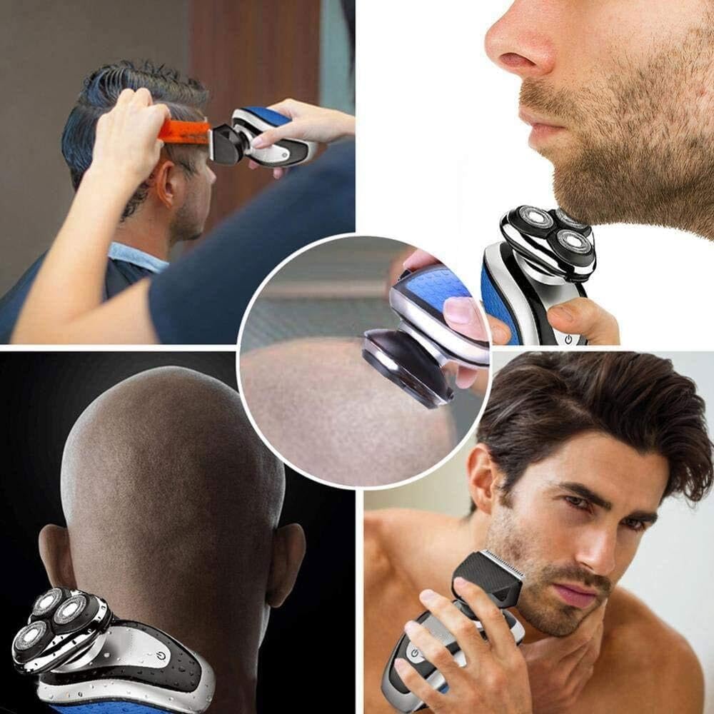 Electric Shavers for Men, Mens Electric Razor 2 in 1 Dry Wet Waterproof Face Rotary Shaver Travel USB Rechargeable for Dad Husband Man