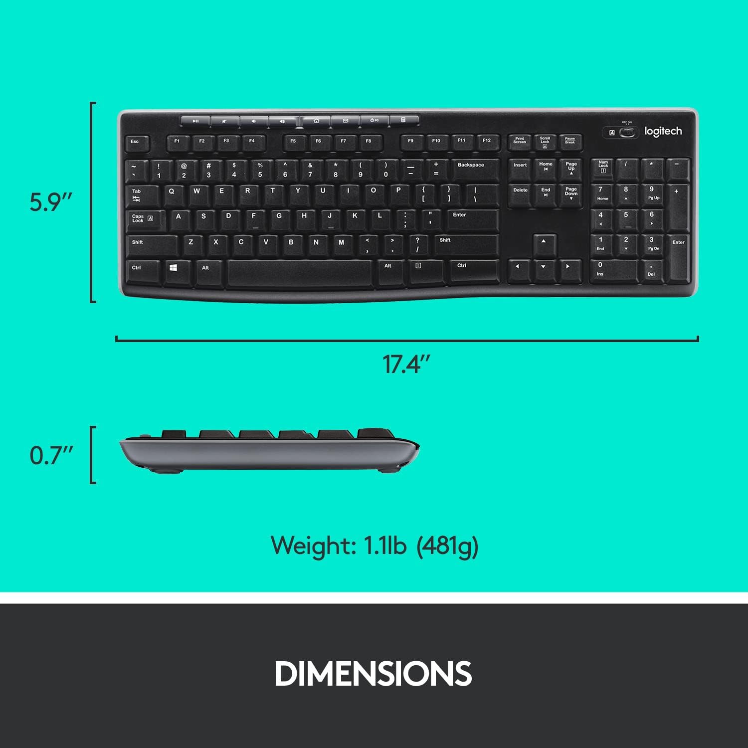 Logitech Wireless Combo MK270, Compatible Devices-Personal Computer,4 Pack