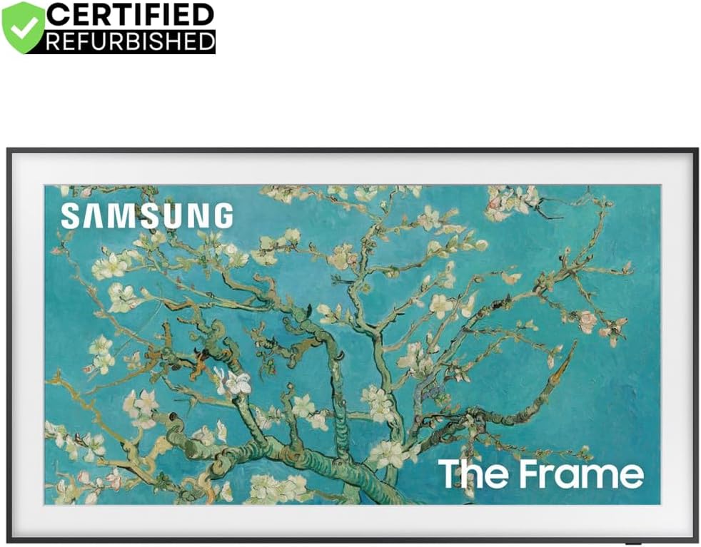 Samsung (Refurbished QN32LS03CBFXZA 32 inch The Frame QLED HDR 4K Smart TV 2023 Bundle with 2 YR CPS Enhanced Protection Pack (Renewed)