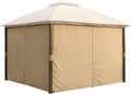 Garden Winds Durable 350 Replacement Privacy Curtain Set Compatible with South Hampton 11' x 13' Gazebo Models L-GZ215PST-A, L-GZ659PST – Beige