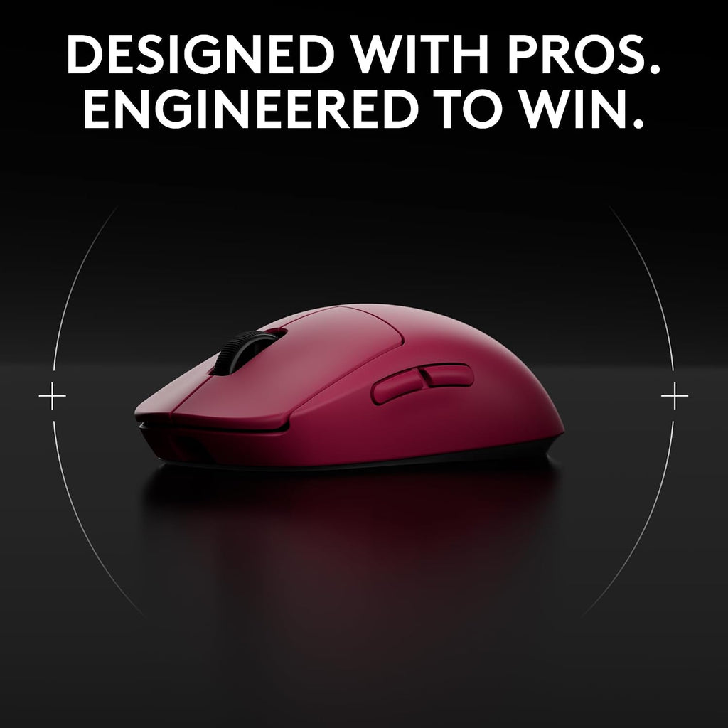 Logitech PRO 2 Lightspeed Wireless Gaming Mouse, Pink | Hero 2 Sensor, 44k DPI, 8 Programmable Buttons, LIGHTFORCE Switches, RGB Lighting, Lightweight, PC/Mac | with Signature Series Charging Dock