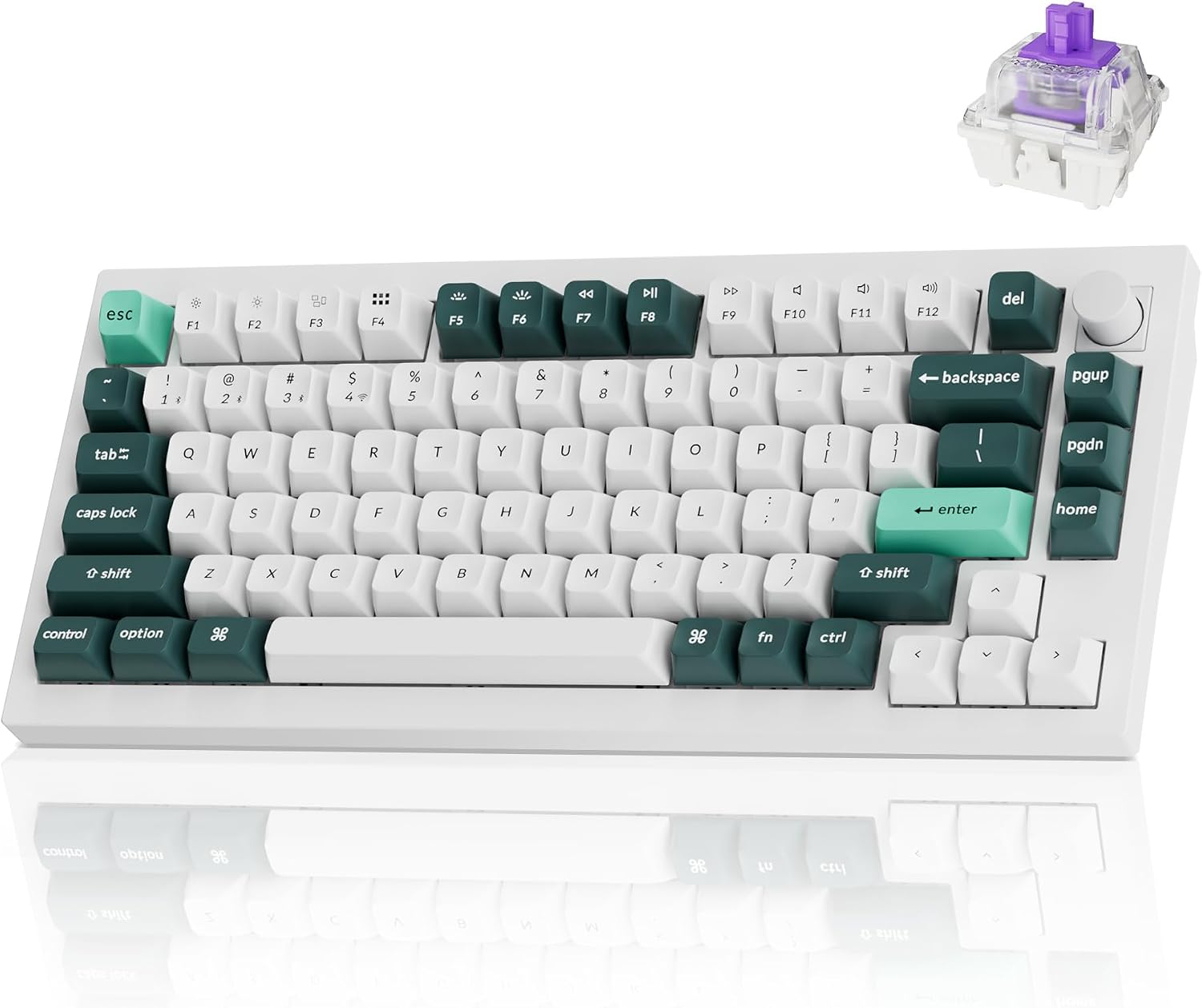 Keychron Q1 HE Wireless Custom Keyboard Rapid Trigger QMK Launcher 2.4 GHz Bluetooth 5.2 with Gateron Double-Rail Magnetic Switch, RGB Compatible with Mac Windows Linux (Hot-swappable)