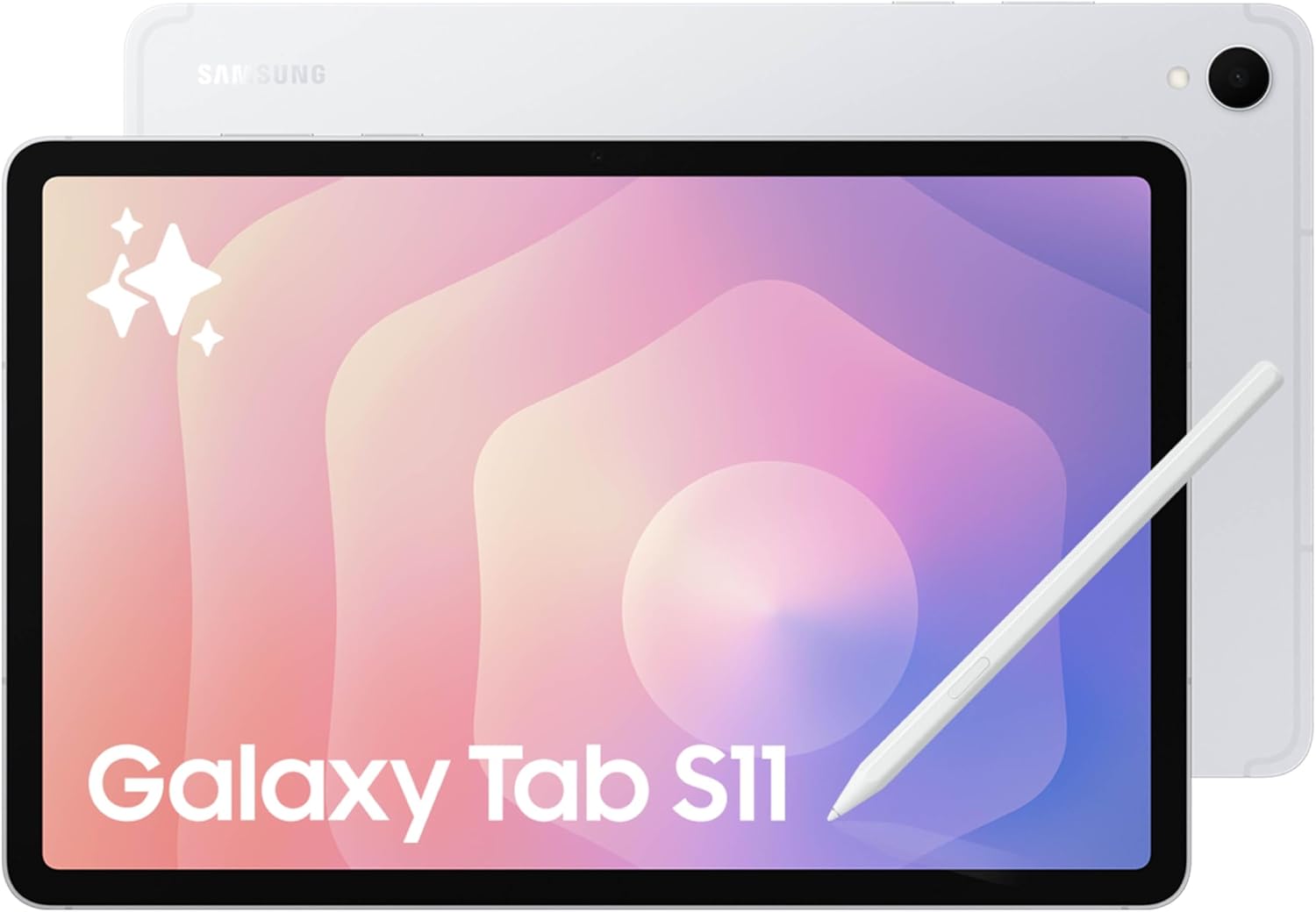 Samsung Galaxy Tab S11 128 GB WiFi Android Tablet, Large Display, Durable, Slim, Light, High Performance, Long Battery Life, S Pen for Note-Taking, AI Assist, US Version, Silver (Renewed)