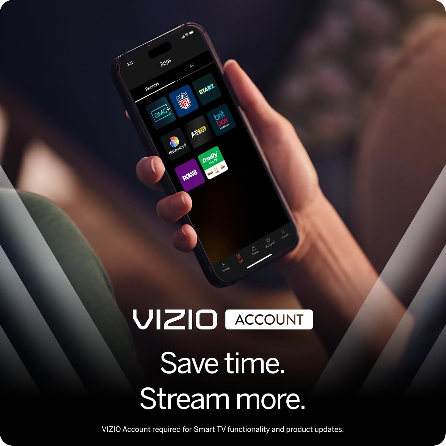 VIZIO 50-inch 4K UHD LED Smart TV w/Dolby Vision HDR, WiFi 6, Bluetooth Headphone Capable, Apple AirPlay, Google Cast Built-in (V4K50C-08, New)