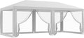 Outsunny 10' x 20' Party Tent, Outdoor Wedding Canopy & Gazebo with Removable Sidewalls, Shade Shelter for Events, BBQs, White