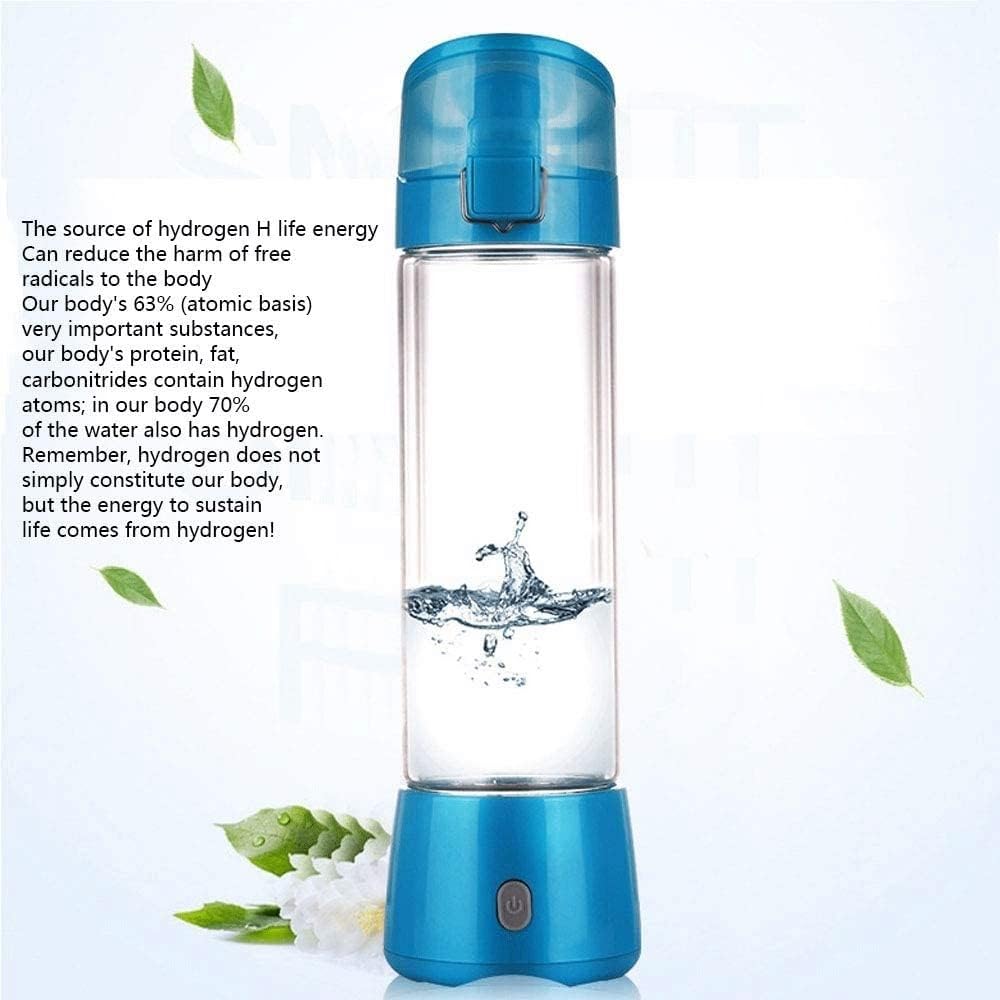 500Ml Portable Hydrogen Rich Water Ionizer Generator Alkaline Water Filter USB Rechargeable with SPE Technology No Ozone No Residual Chlorine Anti-Aging Antioxidant