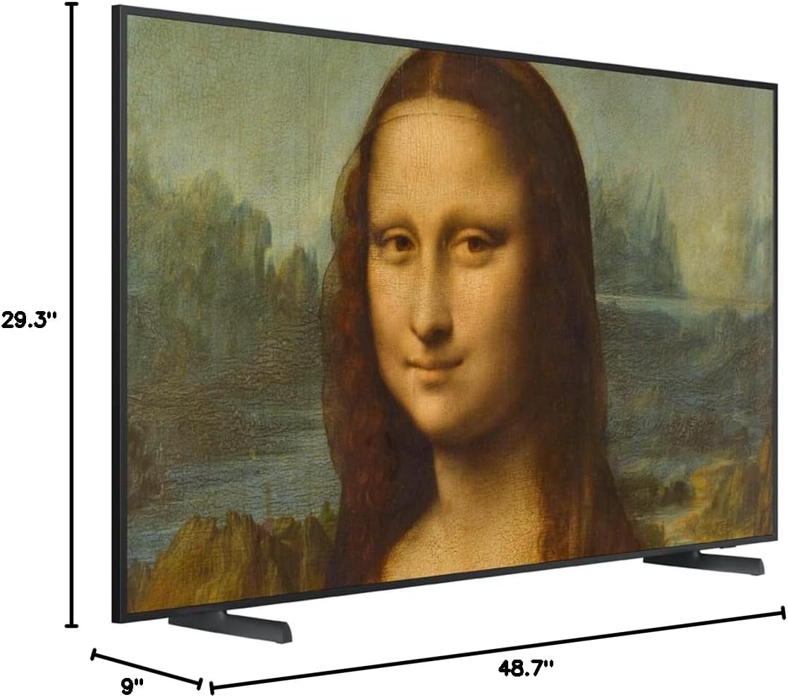 Samsung (Refurbished QN55LS03BAFXZA 55 inch The Frame QLED 4K UHD Quantum HDR Smart TV Bundle with 2 YR CPS Enhanced Protection Pack (Renewed)