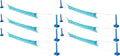 Swimline Cross In Ground Swimming Pool Outdoor Durable Nylon Toy Game Sport Volleyball Net with Ball and Weighted Supports (6 Pack)