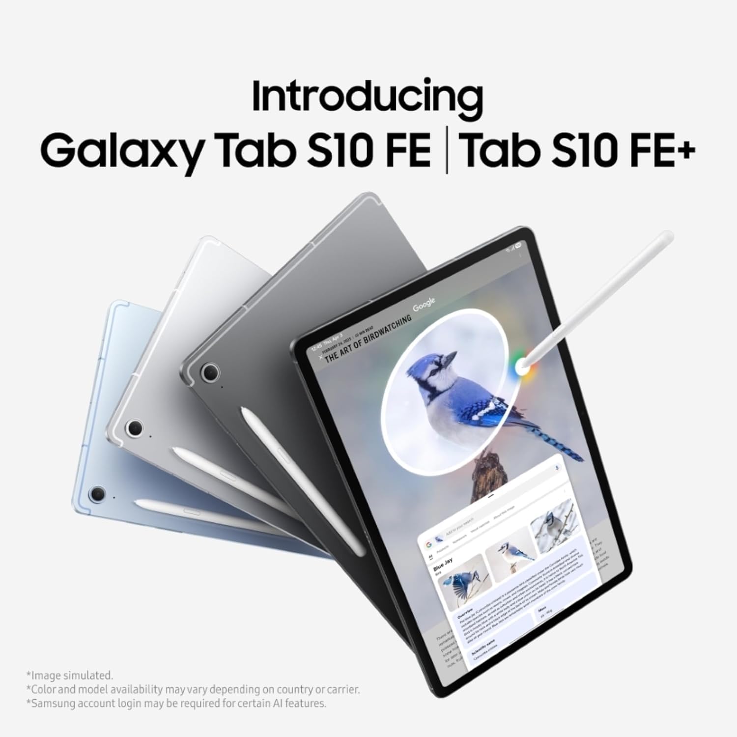 Samsung Galaxy Tab S10 FE+ 13.1' WiFi Android Tablet, Large Display, Long Battery Life, Exynos 1580 Processor, IP68, S Pen for Note-Taking, Latin American Version - (Silver, 12+256GB)