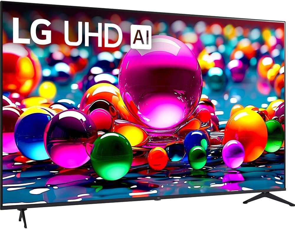 LG 55UA7700PUB 55 Inch UA77 LED AI 4K UHD Smart webOS TV (2025) Bundle with Premiere Movies Streaming, 6Ft HDMI Cable & Deco Gear CPS Exclusive 26 Month Protection Pack (BEACH-CPS-26M500)