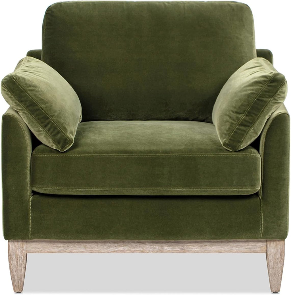 Jennifer Taylor Home Pasadena 36' Wide Modern Farmhouse Accent Arm Chair, Olive Green