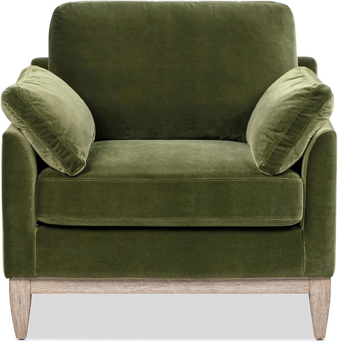Jennifer Taylor Home Pasadena 36' Wide Modern Farmhouse Accent Arm Chair, Olive Green