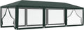 Outsunny 10' x 28' Party Tent, Outdoor Wedding Canopy & Gazebo with Removable Sidewalls, Shade Shelter for Events, BBQs, Green