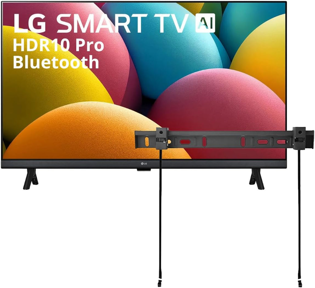 LG 32' inch Smart TV (2025) LR600 32' Class HD HDR10 LR60 Series webOS 23 Bluetooth α5 AI Processor Gen6 + Wall Mount (Renewed)