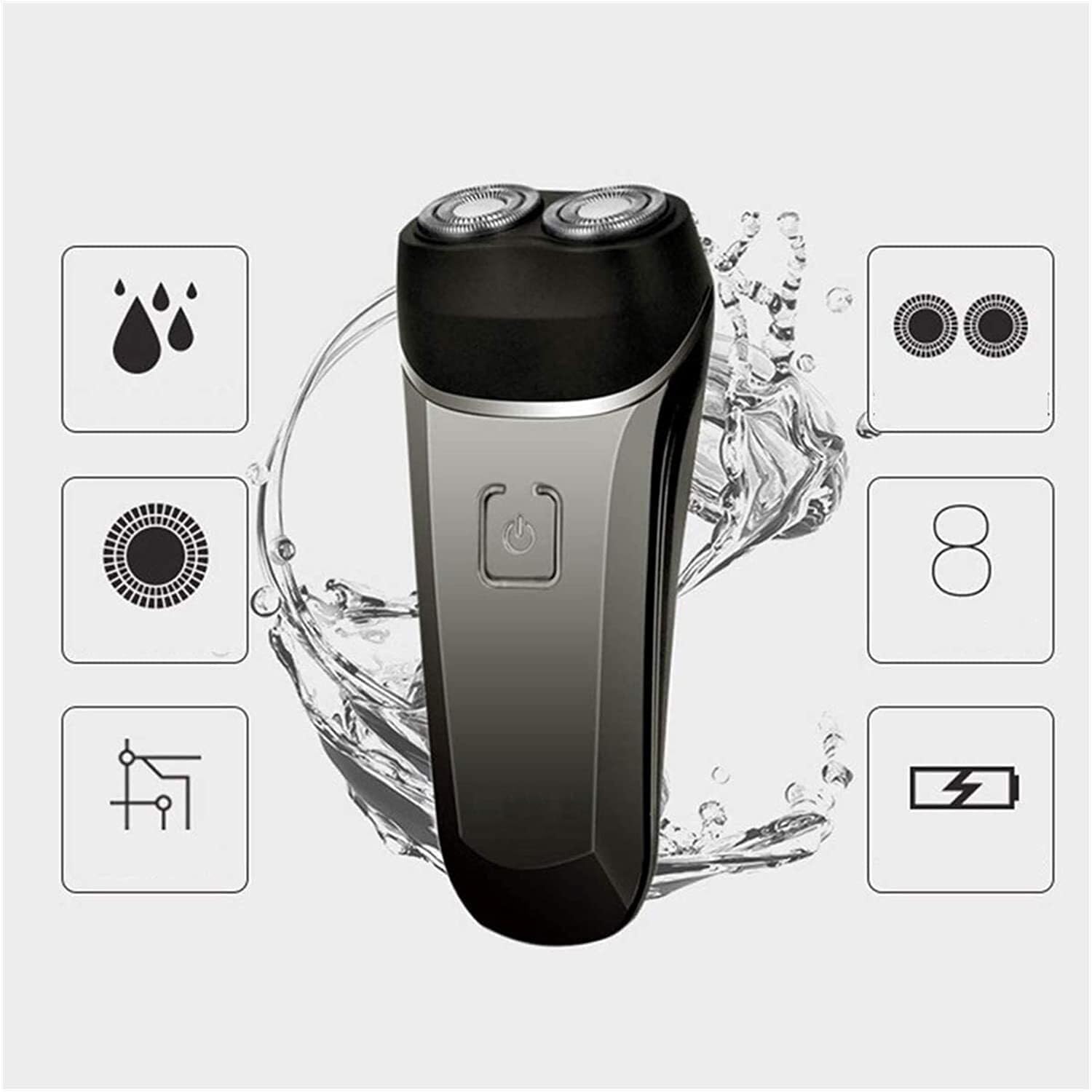 Electric Shavers for Mens,Electric Razor Dry Wet Waterproof Mens Rotary Facial Shaver, Portable Face Shaver Cordless Travel USB Rechargeable Rotary Shaver