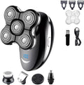 Head Shaver for Men, 5 in 1 Electric Shaver for Men Beard Hair Trimmer Bald Head Razor 5D Floating Electric Nose Hair Trimmer LCD Display