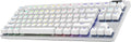 Logitech G PRO X TKL LIGHTSPEED - Wireless Gaming Keyboard, Portable Design without Numeric Keypad, LIGHTSYNC RGB, PBT Keycaps, Tactile Switch (GX Brown), Layout Pan Nordic QWERTY, White