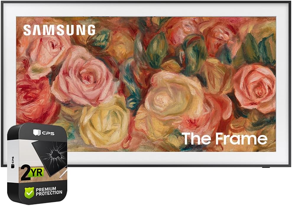 Samsung (Refurbished QN43LS03DAFXZA 43 inch The Frame QLED 4K Smart TV 2024 Bundle with 2 YR CPS Enhanced Protection Pack (Renewed)
