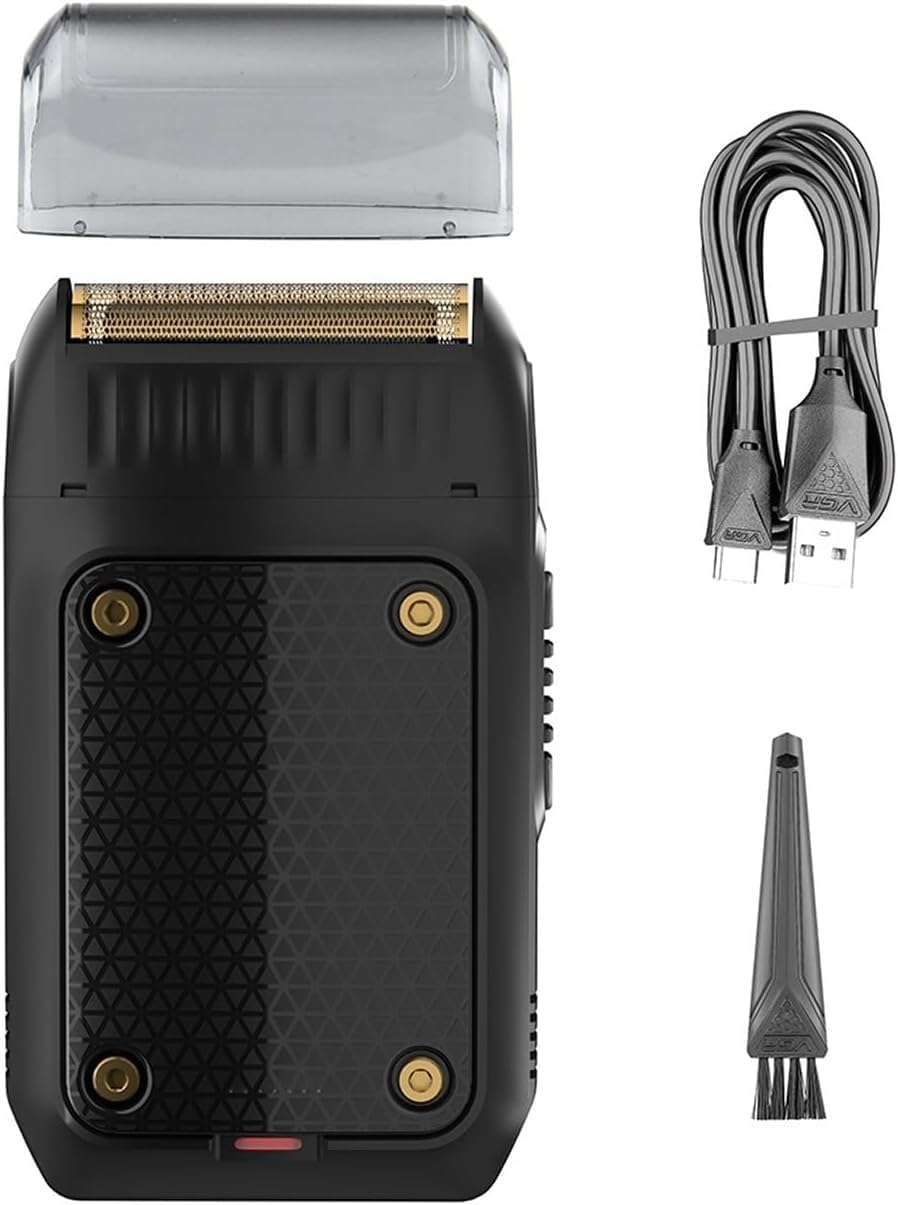 Electric Shavers for Bald Men, Professional Men's Razor Electric Shaver Mini Beard Trimmer Shaving Machine Foil Blade Trimmer USB Rechargeable (Color : Black)