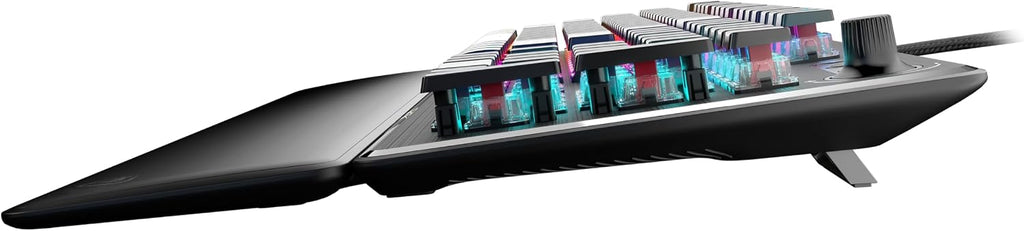 Turtle Beach Vulcan II – Full-Size PC Gaming Keyboard, Titan II Mechanical Switches, Customizable RGB Illuminated Keys, Detachable Palm Rest, Media Controls, Aluminum Top Plate, Numpad – Black