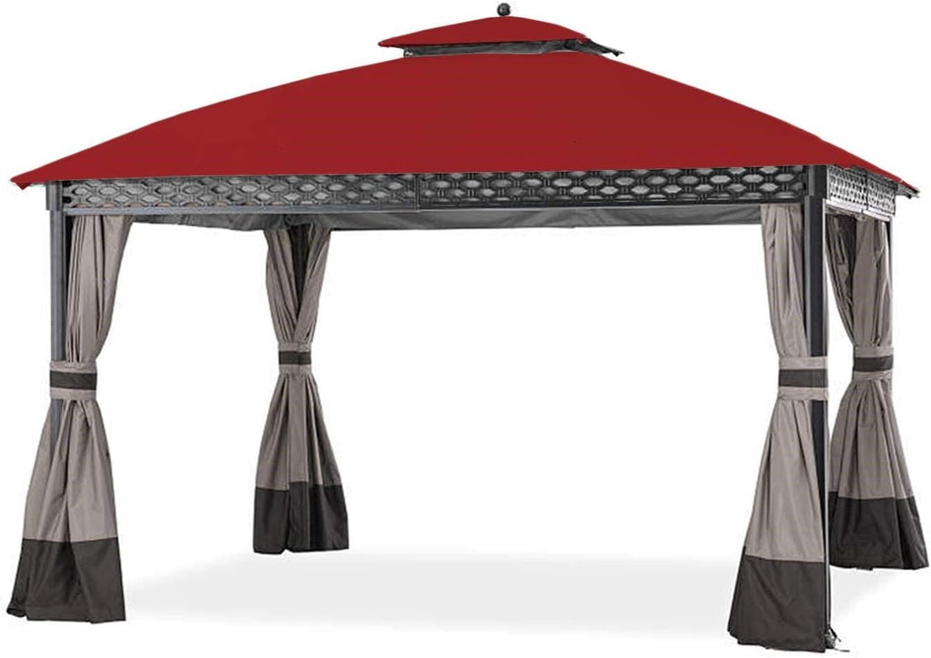 Garden Winds Replacement Canopy for The Pinehurst Dome Gazebo - Riplock 350 - Cinnabar