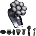 Electric Shavers for Bald Men, Multifunctional 8D Bald Head Shaver 6 in 1 Electric Razor Head Shavers for Bald Men LED Display Electric Shavers