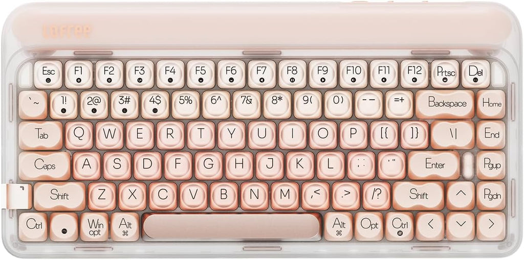 LOFREE DOT Foundation Mechanical Keyboard, 75% Rechargeable Hot-swappable Keyboards with 3 Types Connection for Windows, Mac OS/Pink GATERON Baby Racoon Switches