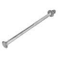 1/2' x 16' (25 Pack) Galvanized Carriage Bolt Kit Grade 307A Includes 1/2' USS Flat Washers (25 pcs) and 1/2'-13 Hex Nuts (25 pcs), Hot Dip Galvanized for Exterior Use by Makers Bolt