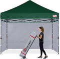 MASTERCANOPY Heavy Duty Pop up Canopy Tent with Sidewalls (10x10,Forest Green)