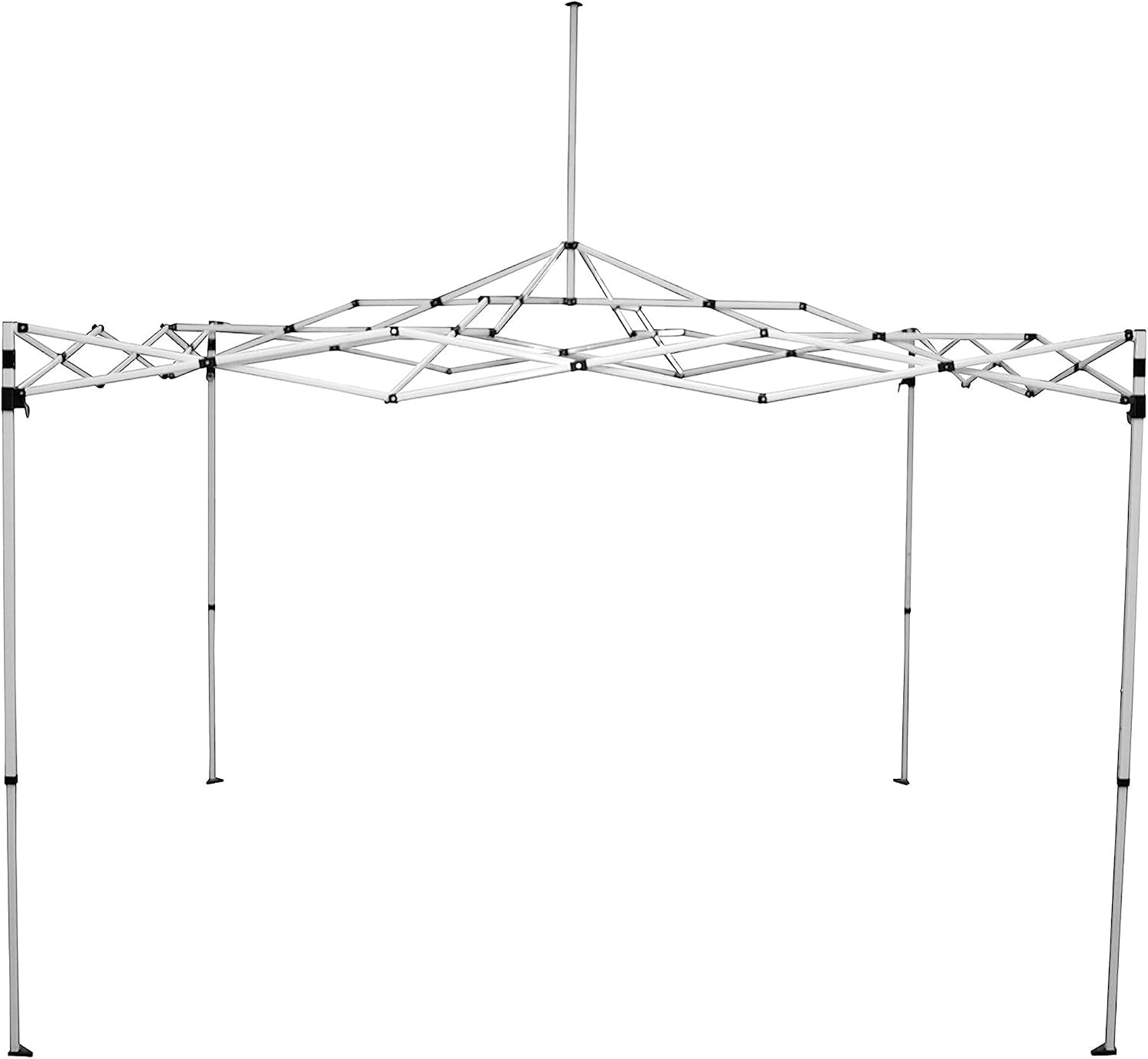 Caravan Canopy 12 by 12 Foot Polyester Straight Steel Leg Instant Pop Up Canopy Tent with Adjustable Height for Outdoor Events, Blue
