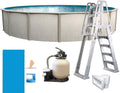 In The Swim 21' Round Above Ground Swimming Pool - Weekender Package - Featuring: Sand Filter, Pump System and A-Frame Ladder