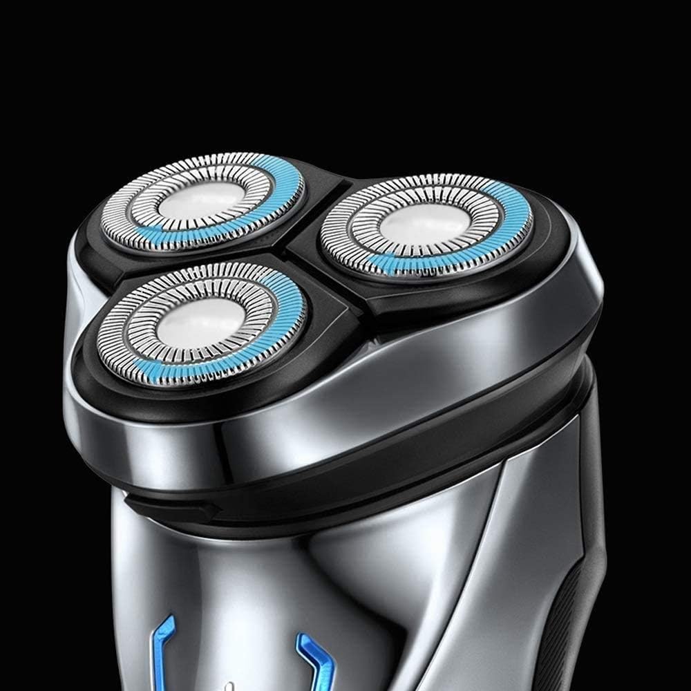 Electric Razor for Men, Wet & Dry Mens Razors for Shaving Electric Cordless with Pop-up Trimmer, Razors Electric Shavers for Men Waterproof Rechargeable, Silver