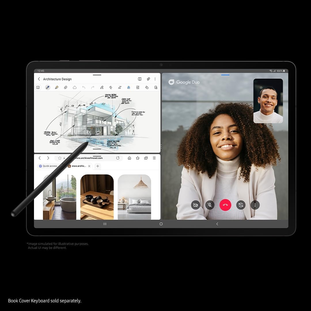 SAMSUNG Galaxy Tab S8+ 12.4' 256GB WiFi 6E Android Tablet, Large AMOLED Screen, S Pen Included, Ultra Wide Camera, Long Lasting Battery, US Version, 2022, Graphite