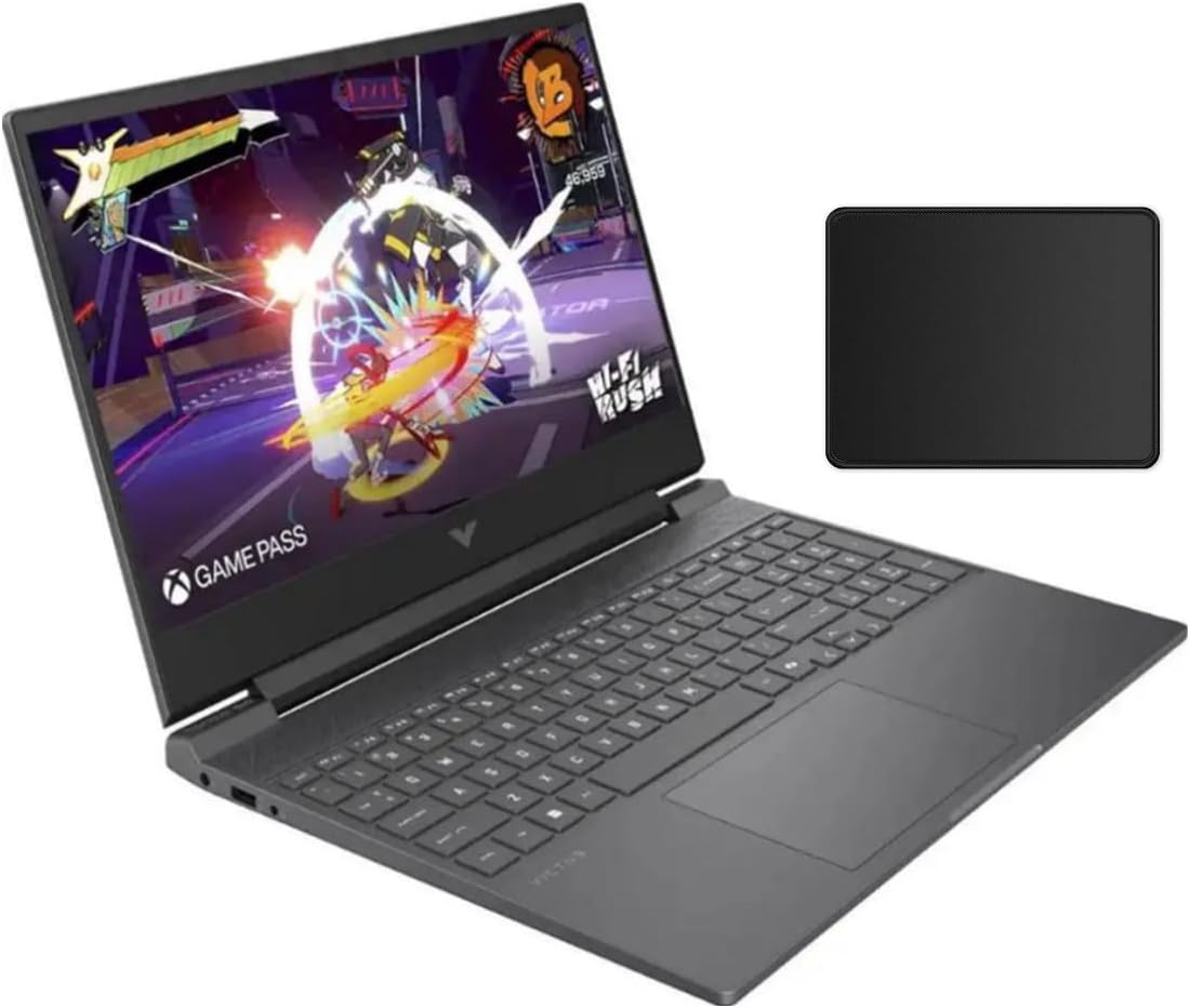 HP Victus 15.6' 144Hz Full HD Gaming Laptop | AMD Ryzen 7 7445HS |NVIDIA GeForce RTX 4050|Copilot |Backlit| 16GB RAM DDR5 | 1TB SSD |Mica Silver |Windows 11 Pro |Bundle with Mouse Pad