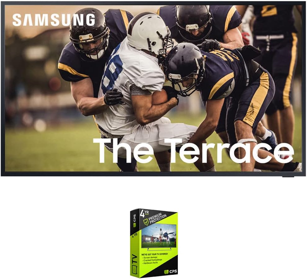 Samsung QN75LST7TA 75' The Terrace QLED 4K UHD HDR Smart TV Bundle with Premium 4 YR CPS Enhanced Protection Pack