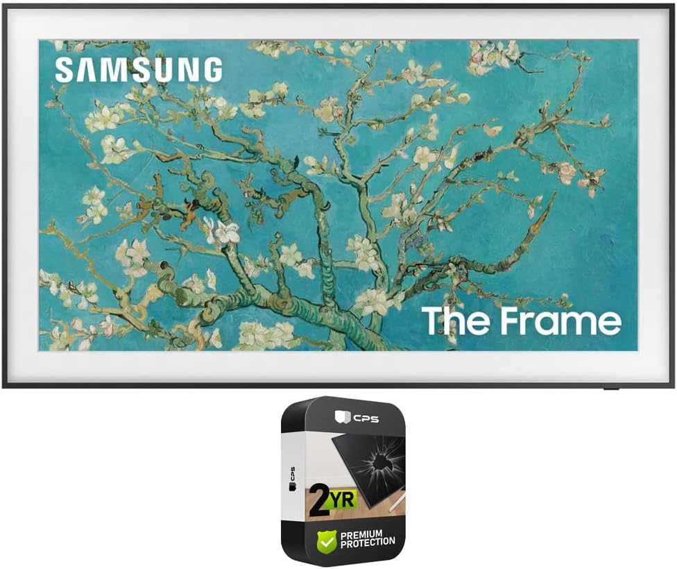 Samsung (Refurbished QN32LS03CBFXZA 32 inch The Frame QLED HDR 4K Smart TV 2023 Bundle with 2 YR CPS Enhanced Protection Pack (Renewed)