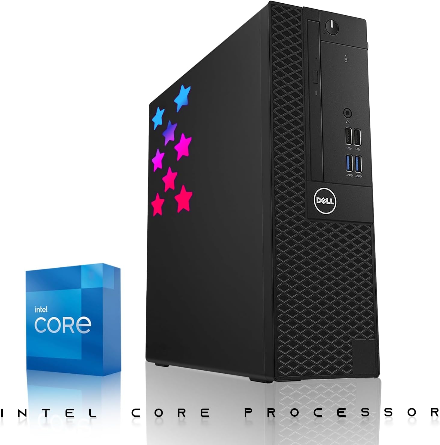 Dell Desktop PC Gaming Bundle - Core i7, 16GB RAM, 1TB SSD, GT 730, RGB Keyboard with AI-Enhanced Copilot Key and Mouse, RGB Headphone, Webcam, Wi-Fi, Win 11 Pro (Renewed)