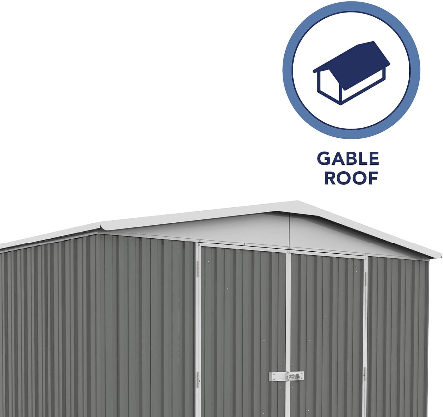 Absco Regent 10 Ft. x 12 Ft. Metal Storage Shed DIY Galvanized Steel Sheds for Tools, Bikes, Lawn & Garden Equipment, Outdoor Patio Furniture, Perfect in Backyard, Garden (Woodland Gray)