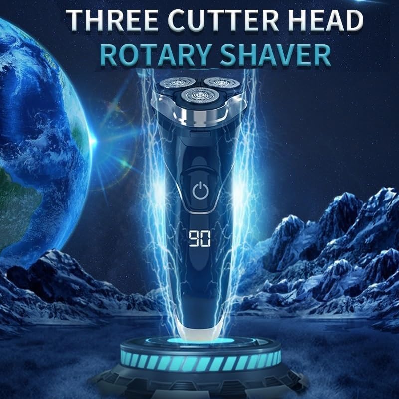 Electric Shavers for Men, Waterproof LCD Display Electric Shaver Beard Electric Razor for Men Facial Stubble Shaving Machine Rechargeable