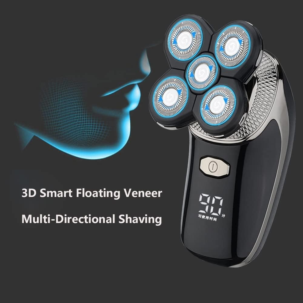 Head Shavers for Bald Men, Waterproof electric shaver for men beard hair trimmer electric razor rechargeable shaving machine for bald head (Color : SET)