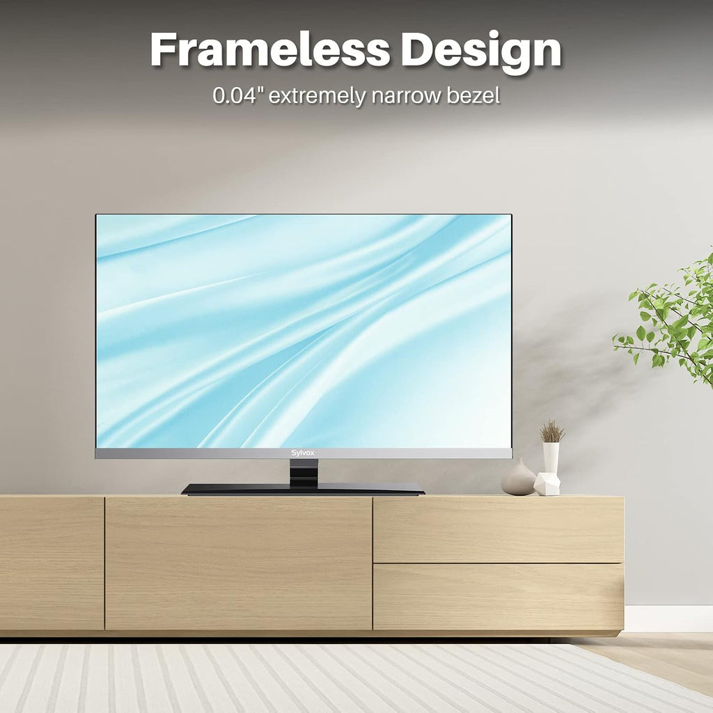 SYLVOX 32-inch 12V TV with Built-in DVD Player, Smart TVfor RVs & Campers, 1080P FHD, Google OS, WiFi & Bluetooth, 2 HDMI, 2 USB, AC/DC Powerd, Frameless Design