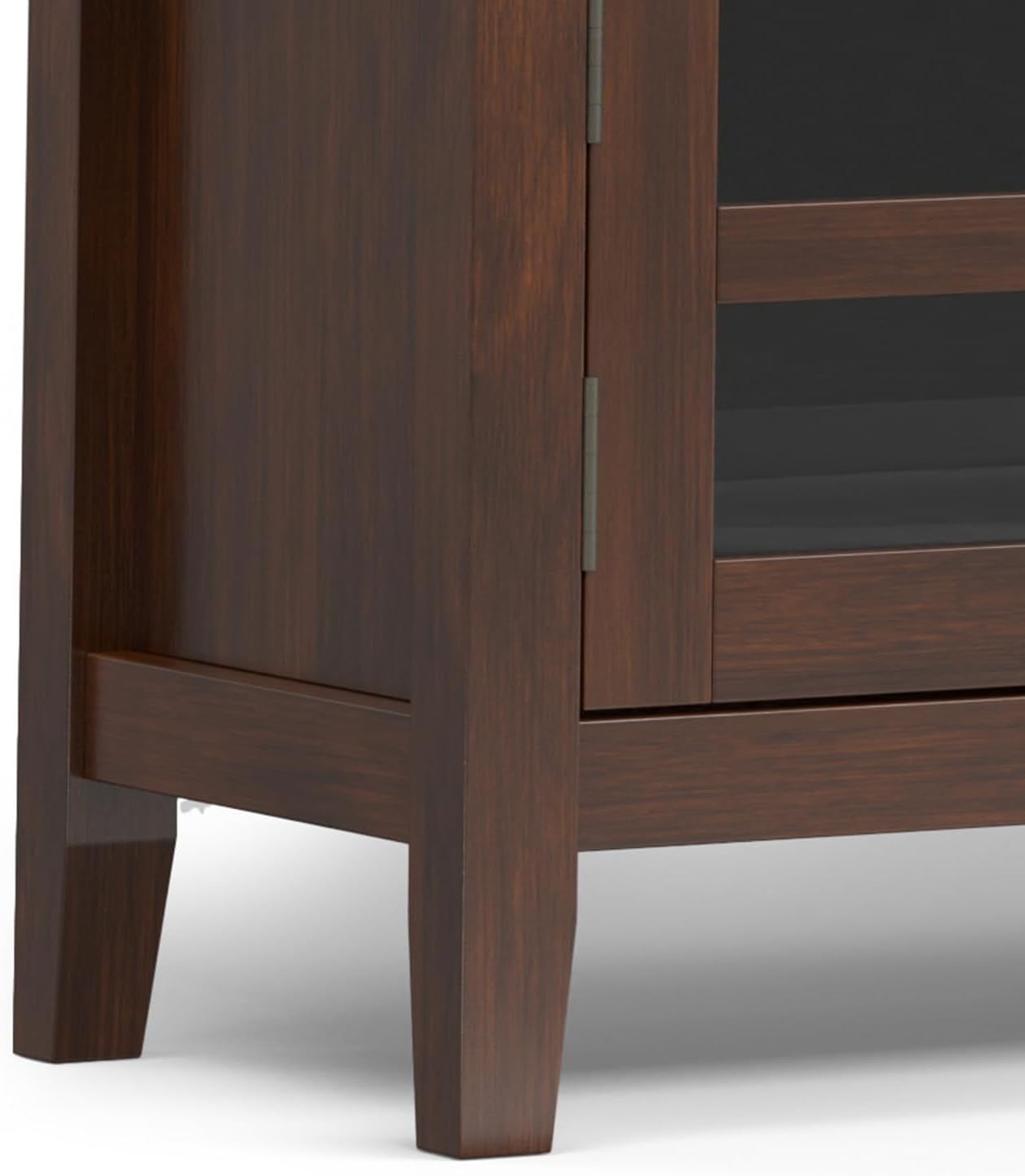 SIMPLIHOME Artisan TV Stand - 72 inch Wide Solid Wood Low Media Console in Russet Brown, Transitional Entertainment Center for Living Room for TVs up to 80 Inches with Shelves and Cable Management