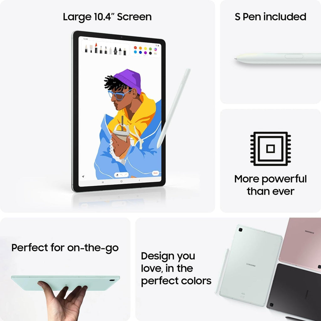 SAMSUNG Galaxy Tab S6 Lite 10.4' 64GB (2024 Model - International Version) WiFi Android Tablet with S Pen (Oxford Gray)