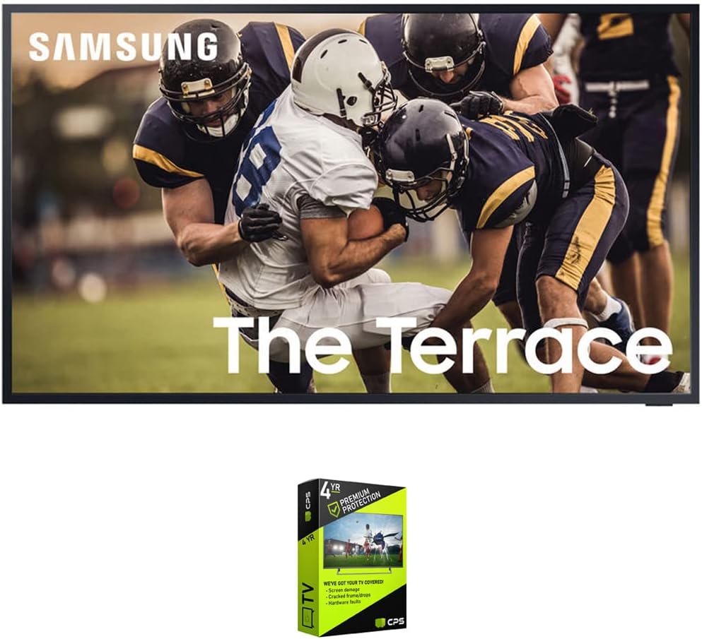 Samsung QN65LST7TA 65' The Terrace QLED 4K UHD HDR Smart TV Bundle with Premium 4 YR CPS Enhanced Protection Pack