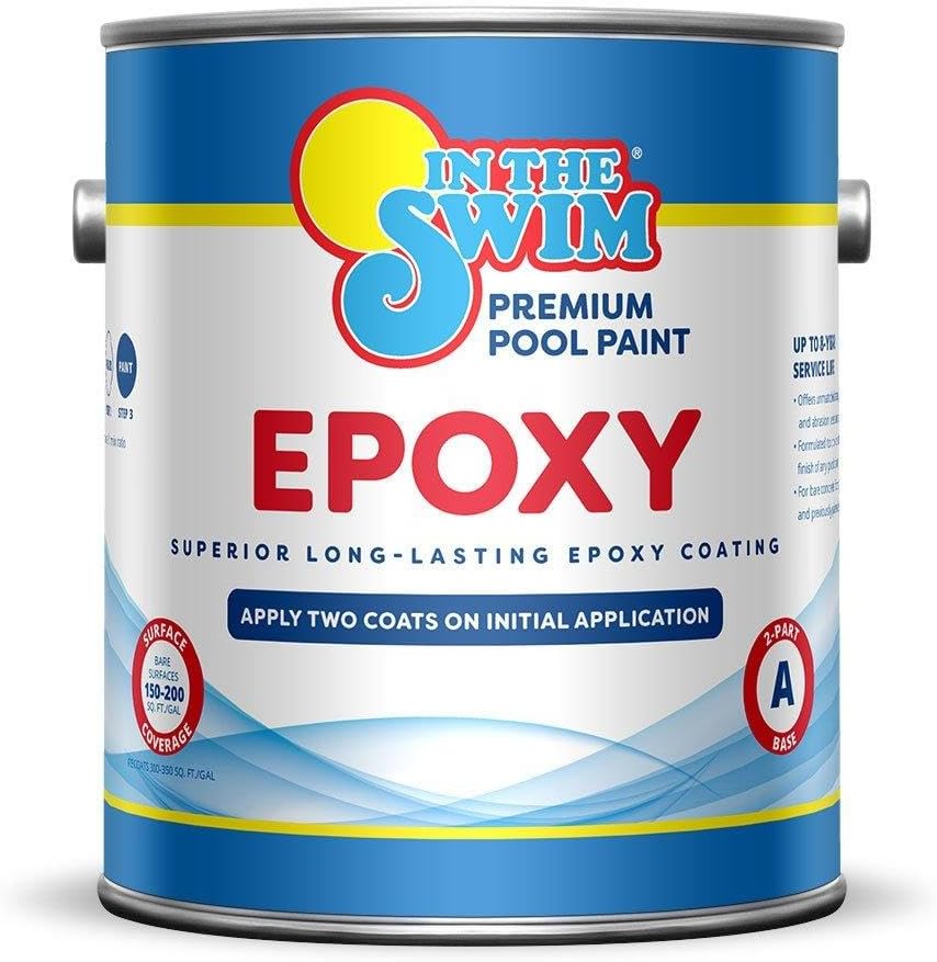 In The Swim Dark Blue Epoxy Swimming Pool Paint - Epoxy-Base, High Gloss, Swimming Pool Paint - Long Lasting Stain Resistant - 1 Gallon