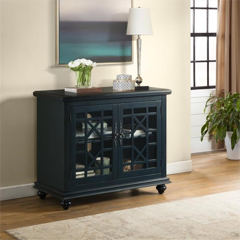 Martin Svensson Home Avalon Small Spaces Accent Cabinet TV Stand, 38' W x 32' H Catalina Blue