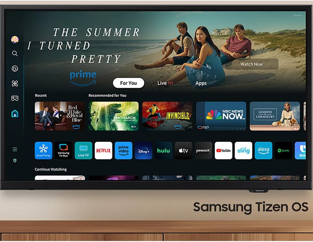 Samsung 32 inch HD H5000F 720P Smart TV (2025) Bundle with Premiere Movies Streaming + 19-45 Inch TV Wall Mount + 6-Outlet Surge Adapter + 2X HDMI Cable & Complete Home Theater Beginner's Guidebook