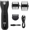 Hair Cutting Tool, Body Hair Trimmer for Men Electric Balls Trimmer Body Groomer and Pubic Groin Hair Remover Waterproof LED Display Beard Shaver