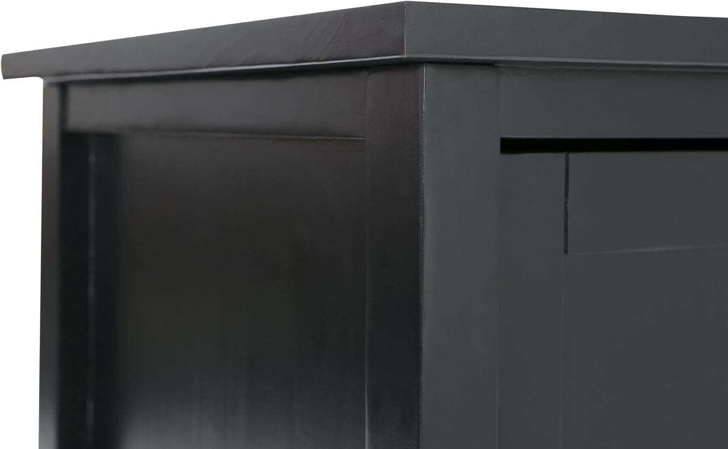 SIMPLIHOME Warm Shaker TV Stand - 47 inch Wide Solid Wood Media Console in Black, Transitional Entertainment Center for TVs up to 50 Inches with 2 Cabinets, 2 Drawers, and Cord Management